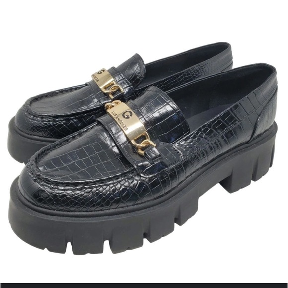 🌸GBG Los Angeles, Size 10, Black, NWOT - Collie Chunky Loafers - Picture 1 of 6